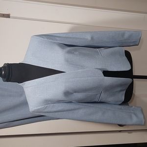 2pc nine west pant suit blazer and pants blue